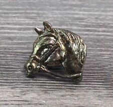 Vintage Horse Animal Lapel Pin Equestrian Enthusiasts Coppertone Pin Back picture