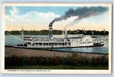 c1920 Steamer City Of Louisville Passenger Steamer Louisville Kentucky Postcard picture