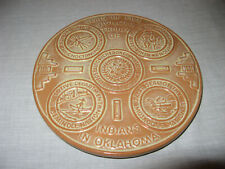 Vintage FRANKOMA Trivet Seal Of Five Civilized Tribes Of Indians Oklahoma OK3 picture