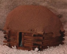 Vintage Navajo Folk Art Minature Hogan Signed W. Begay picture