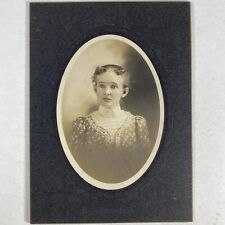 Strange Looking Girl Antique Cabinet Card Photo Odd Witchy Woman Portrait C1899 picture
