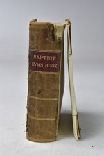 Antique 1871 THE BAPTIST HYMN BOOK LEATHER COVER BIBLE & PUB SOCIETY #09386 picture