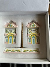 NIB-Lenox Spice Village Salt & Pepper Set W/Tray 2026 picture