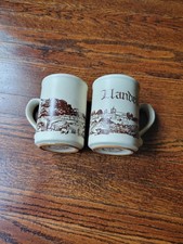 Laugharne Pottery Llandeilo Handmade Stoneware Mug Vintage Set Of 2 Rustic  picture