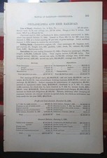 1881 Train Report PHILADELPHIA & ERIE RAILROAD Sunbury Pennsylvania Railway  picture