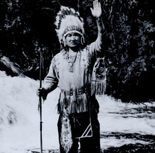 Chief Welch Great Grandson Sitting Bull L'Anse Michigan RPPC Postcard picture