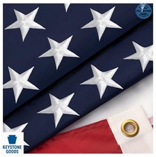 8x12 FT American Flag Heavy Duty Nylon Embroidered Stars Sewn Stripes Outdoor picture