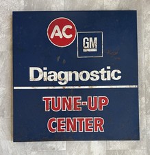 Vintage GM AC DELCO Metal Sign ST-200 Tune Up Diagnostic Gas Oil Advertising picture