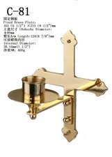 Wall Mounted Beautiful Brass Candle Holder Candlestick 1 1/2