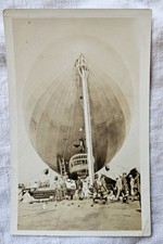 Graf Zeppelin in Los Angeles RPPC unusually detailed officers August 26, 1929 picture