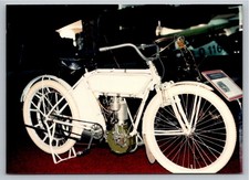 1980s Antique Motorized Bicycle Motorcycle Museum Vintage Color Photo Snapshot picture