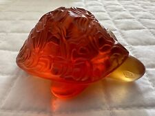 Lalique Crystal Sidonie Turtle Amber picture