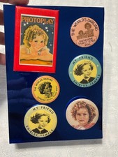 Vintage Shirley Temple Pinback Button Lot World's Darling Doll picture
