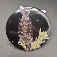 Dried French Lavender Purple Flower Pinback Button, 2 in picture