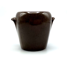 Vintage Frankoma Pottery Sugar Bowl Brown Satin Sapulpa Clay picture