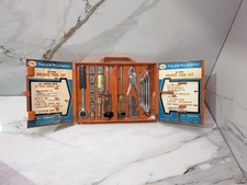 Oxwall Tool Co Rare Vtg Deluxe Wrench Socket & Tool Set Orange Chest Case Japan picture