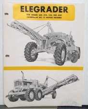 1956 LeTourneau-Westinghouse Elegrader Attachment Specs Construction Data Sheet picture