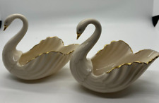 2 Lenox China Cream Swan Small Dish Hand Decorated w/ 24k Gold Trim 5