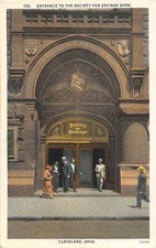 H94/ Cleveland Ohio Postcard c1910 Entrance to Society for Savings Bank 25 picture