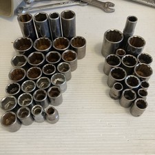 Vintage Craftsman Socket’s SAE And Metric 28 Sae And 15 Metric  picture