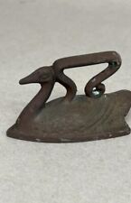 Antique Vtg Cast Iron Miniature Swan Duck Shape Toy SAD Iron  Paperweight picture