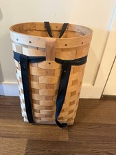 Rare Large 24” Vintage Adirondack Trappers Basket Backpack Rustic Vintage Decor picture