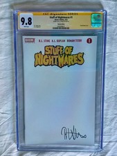 R L STINE Signed 9.8 CGC Stuff of Nightmares 1 blank sketch variant goosebumps 2 picture