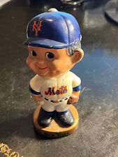 Rare Blue Hat New York Mets Gold Round Base Bobblehead Nodder - 1960's picture