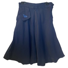 Vintage Bluebird Campfire Girls Uniform Skirt Blue Bird Patch Elastic Back 20 in picture