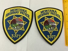 Montana Highway Patrol collectable Patch Set 2 pieces New Tracking and Insured picture