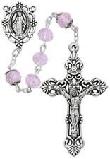 8mm Sun-Cut Pink Rosary Comes Boxed picture