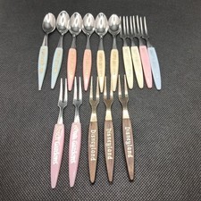Vintage Souvenir Appetizer Cocktail Forks Spoons Knotts Berry Farm Busch Disney picture