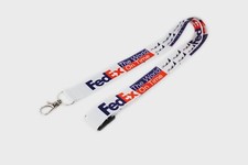 FedEx Federal Express Official Lanyard Neck Strap ID Badge Holder - Made in USA picture