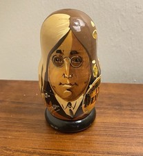 Vintage John Lennon Russian Nesting Doll Made Of Wood Hand Painted U.B.A picture