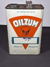 OILZUM Motor Oil Vintage 1 Gallon Oil Tin Oil Can-empty picture
