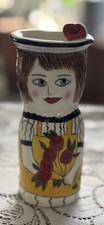 Susan Paley by Ganz Bella Casa “Roseanne” Ceramic Lady Vase 6” Retired. picture