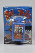 Vintage Bill & Ted's Excellent Adventure Cereal Sealed W/Damage Phone Booth Toy picture
