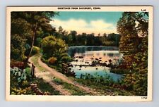 Salisbury CT-Connecticut, Scenic Greetings, Antique Souvenir Vintage Postcard picture