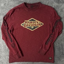 Harley-Davidson 120th Anniversary Long Sleeve Shirt Mens Large Merlot Red picture