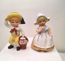 Vintage Lefton Holland Boy And Girl  Figurines No Chips Or Cracks 4 In. (160) picture