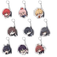 Random Style Chainsaw Man Acrylic Chibi Keychain Anime Gift Bag Charm picture