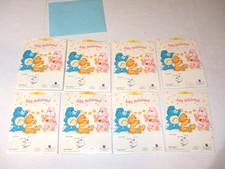 Vintage Care Bears Christmas Greeting Cards 3D Foldable Lot of 8 One Envelope picture