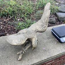 Large Vintage Brass American Eagle Statue on Branch 18.5