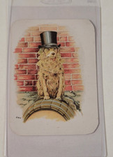 1880s FUNNY DOG & HAT Victorian TRADE CARD Nudavene Flakes ROCKFORD OATMEAL Rare picture