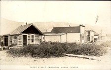 Carcross Yukon Front Street Buildings c1900s-10s Real Photo Vintage Postcard bhn picture