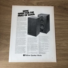 HIFIS06 MAGAZINE ADVERT 11X8 BOLIVAR SPEAKER WORKS: MODEL 64, 18, 125 picture