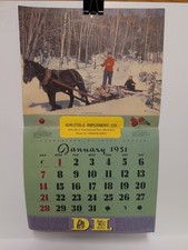 DE LAVAL CREAM SEPARATORS 1951 Calendar Knuttila Implement Perham, Minnesota picture
