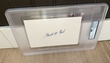 Gerald Ford Autographed Signed 4x6 Index Card USA President Auto PSA SLABBED picture