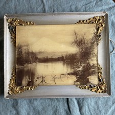 Antique Mt. Hood Photograph Victorian Frame Herbert Hale picture