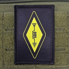 Ham Radio Patch Amature Moral Tactical Military Army USA Flag Hook & Loop picture